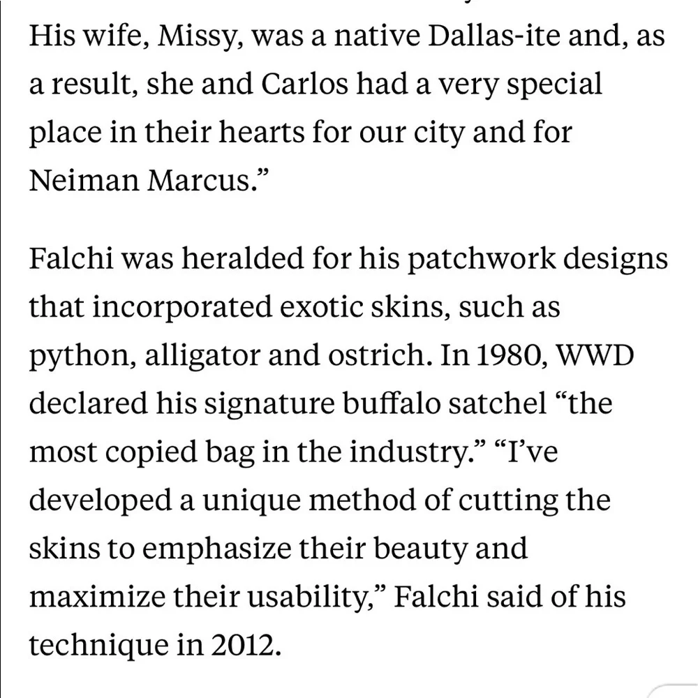 Carlos Falchi Fatto a Mano Genuine Snakeskin Bag